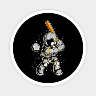 Astronaut Baseball • Funny And Cool Sci-Fi Cartoon Drawing Design Great For Anyone That Loves Astronomy Art Magnet